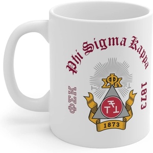 Greekgear Phi Sigma Kappa Crest & Year Ceramic Coffee Cup, 11oz