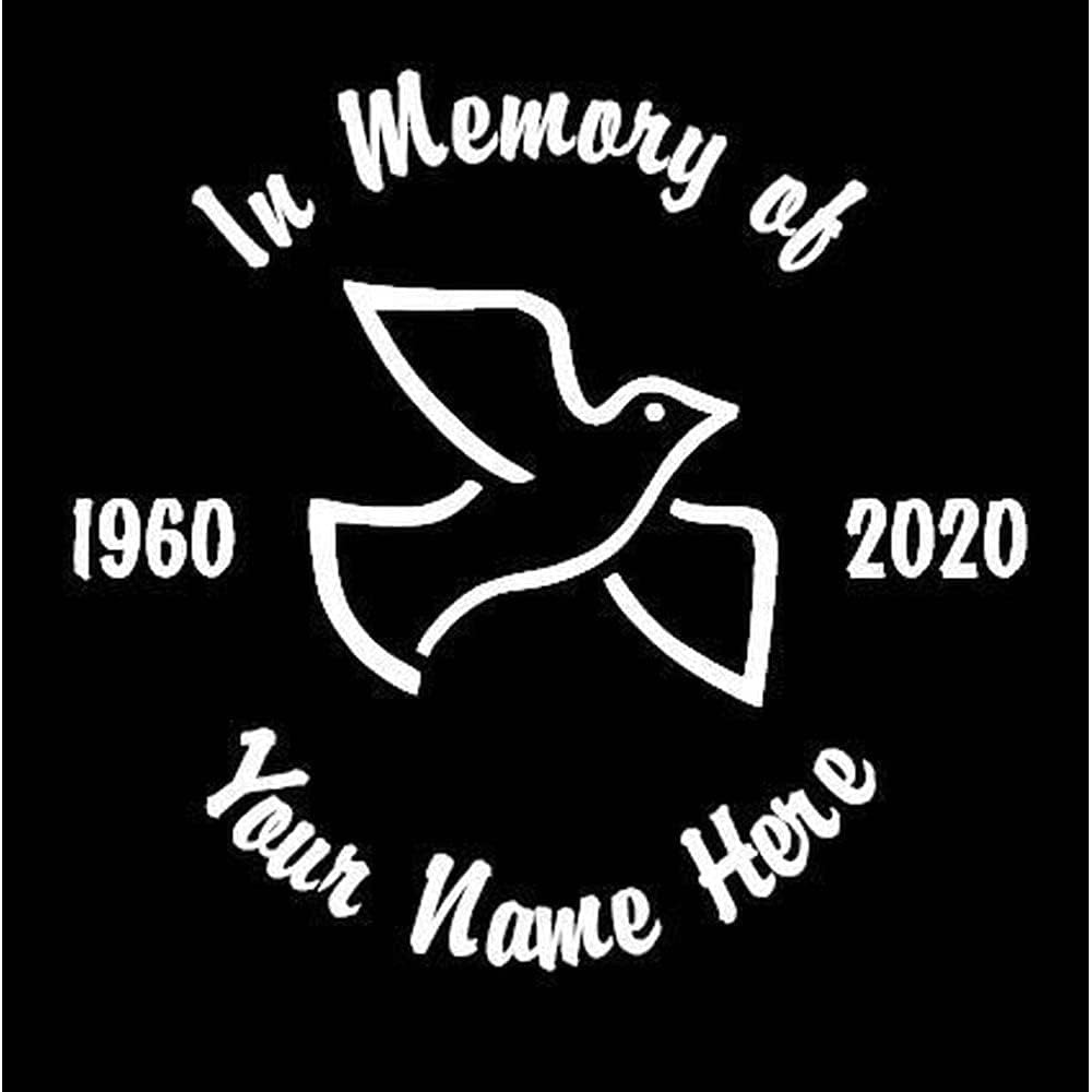 image:imagePersonalized in Memory of Dove Decal Sticker 6 Inches9 Inches