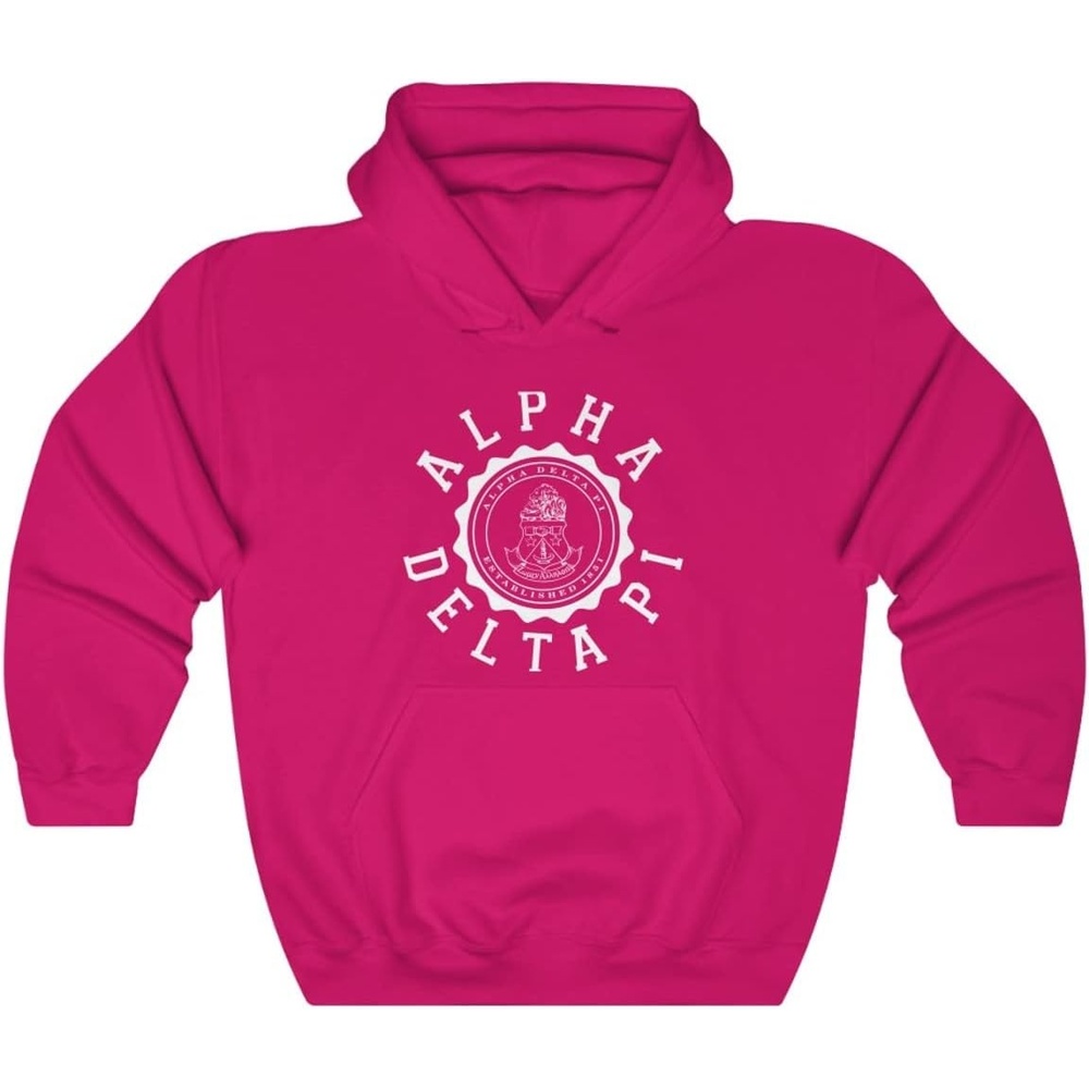 image:imageGreekgear Alpha Delta Pi Unisex College Seal HoodieHeliconia
