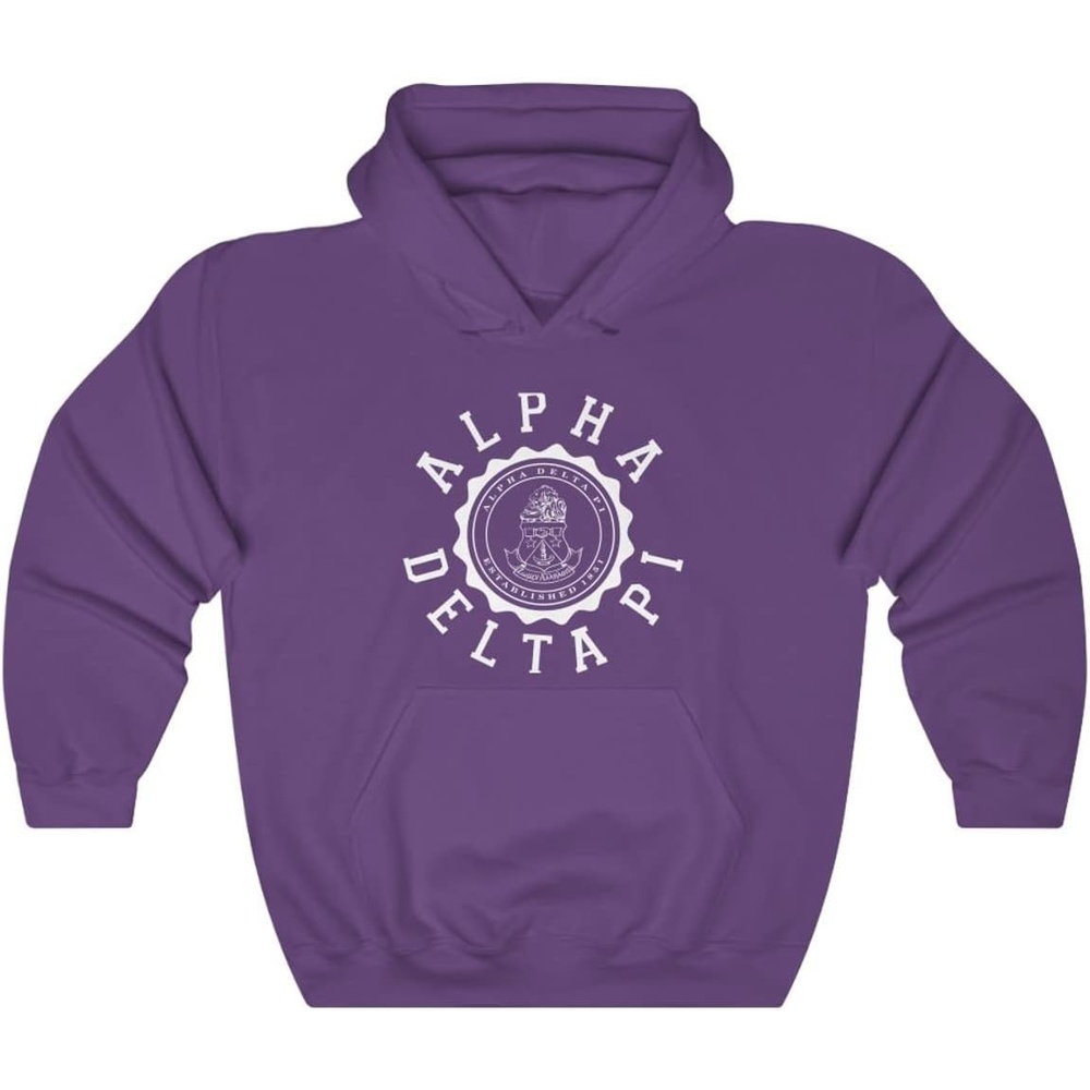 image:imageGreekgear Alpha Delta Pi Unisex College Seal HoodiePurple