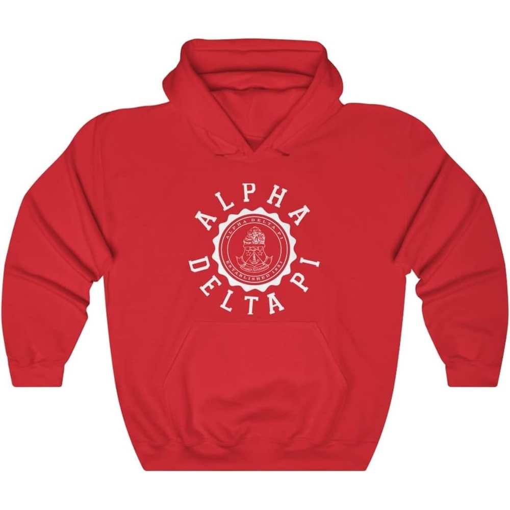 image:imageGreekgear Alpha Delta Pi Unisex College Seal HoodieRed