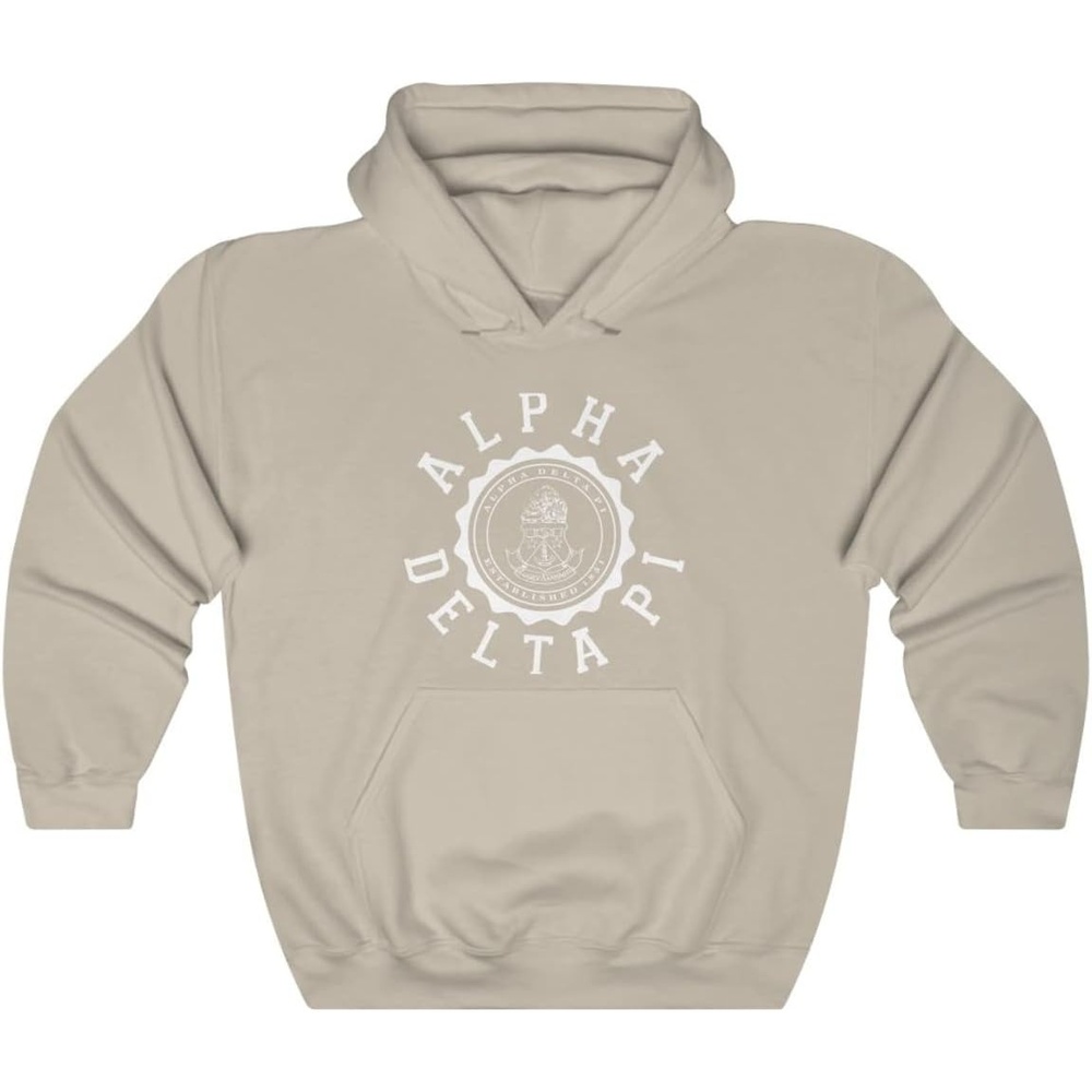 image:imageGreekgear Alpha Delta Pi Unisex College Seal HoodieSand