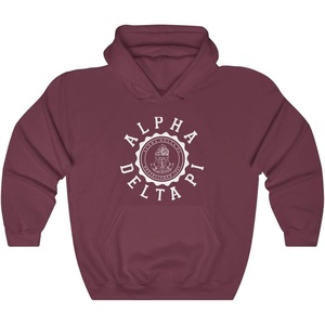 Greekgear Alpha Delta Pi Unisex College Seal Hoodie(Maroon)
