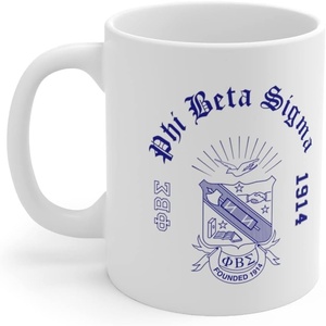 Greekgear Phi Beta Sigma Crest & Year Ceramic Coffee Cup, 11oz